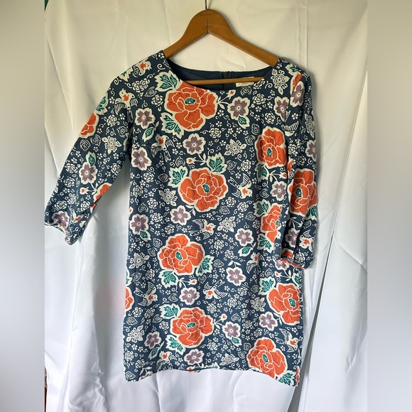 Old Navy Dresses & Skirts - OLD NAVY FLORAL SHIFT MINI DRESS Size M Women 3/4 Sleeve Lined Cottagecore Tunic